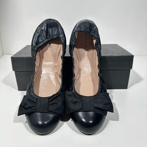 Tahahri Villa Bow Ballets Flats women's‎ 9.5 9.5M in Black